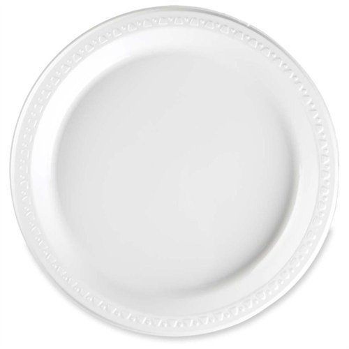 Tablemate reusable/disposable plastic plate - 7&#034; diameter plate - (7644wh) for sale