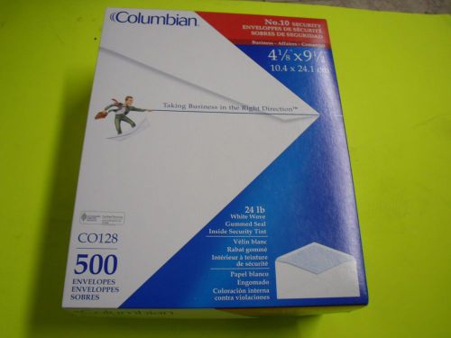 New ! Meadwestvaco Columbian White Security Business Envelope - #10  CO128
