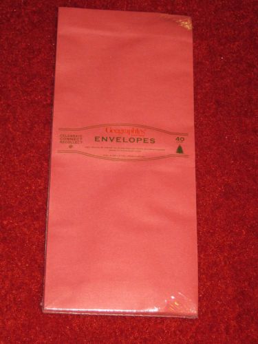GEOGRAPHICS ENVELOPES-RED-ROJO-NEW (40 Count)-NEW