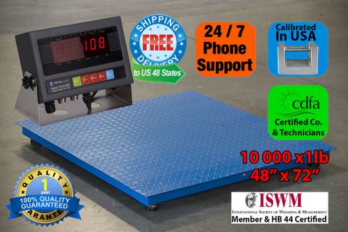 New 10000 lb/1lb 4&#039;x6&#039; (48&#034; x 72&#034;) floor scale / pallet scale with indicator for sale