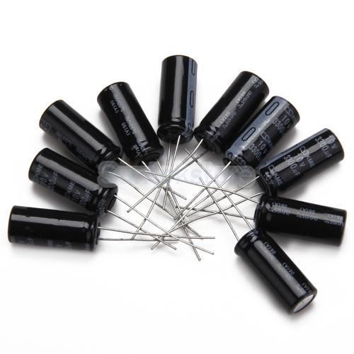 10 pcs 10v 3300uf 12mm x 25mm 5mm lead spacing radial electrolytic capacitor for sale