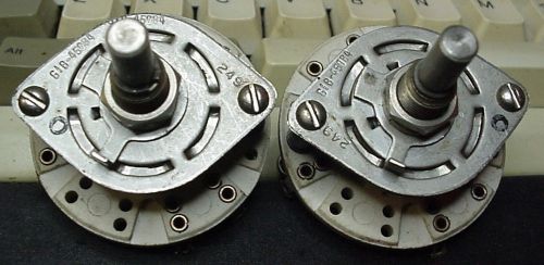 Rotary Switches GIB 45084 Lot of 2 NOS DPDT Ceramic Wafer #1