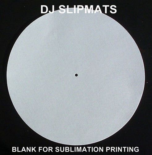 Blank DJ SLIPMAT TURNTABLE PLATTER MAT for SUBLIMATION - dye sub slipmats blanks