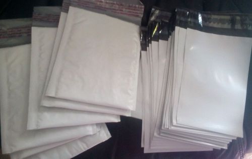 50~25 4X6 Poly Bubble Shipping Mailers &amp; 25 4x6 Reg. Poly Mailers~Envelope Bags