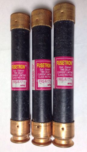 Lot of 3 FUSETRON FRS-R-17 1/2 Class K5 Fuses FRSR17 1/2