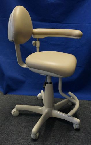 Midmark Dental Assistant&#039;s Seat Stool Chair (Taupe)