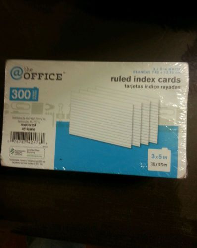 THE @ OFFICE Ruled Index Cards - 3 in x 5 in - 300 Count - 3 x 5 40146WM