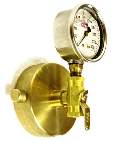2-1/2&#034; nst fire hydrant water gauge with bleeder valve &amp; liquid-filled gauge for sale