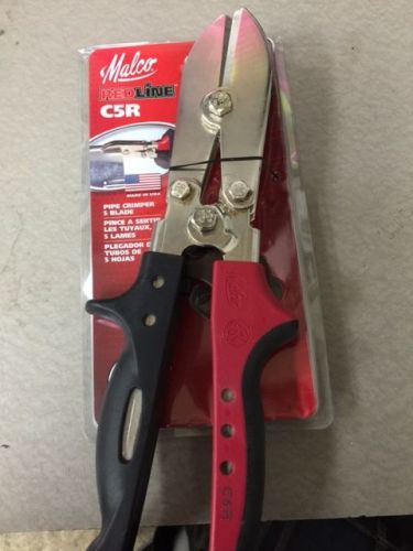 Malco c5r  pipe crimper 5 blade throat depth 1-5/8&#034; sheet metal crimping tool for sale