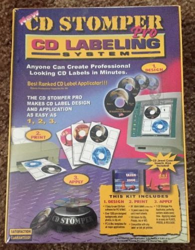 CD Stomper PRO CD / DVD Labeling System Labeler *Sealed In Box* Label Software