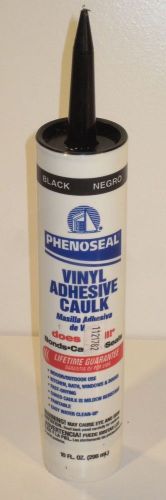 NIB 12 / DAP &#034;PHENOSEAL&#034; 10oz BLACK VINYL ADHESIVE CAULK Indoor Outdoor Sealant