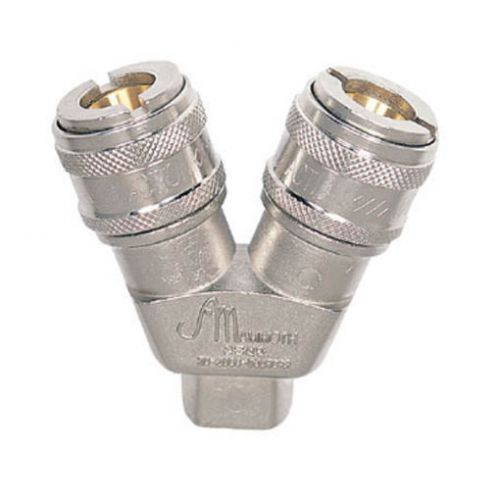 2 way air coupler 1/4&#034; pneumatic quick release fitting manifold connector tools for sale