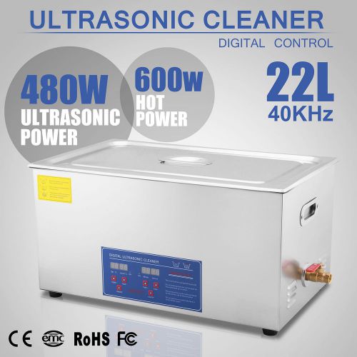 22L 22 L ULTRASONIC CLEANER FOR JEWELRY CLEAN FREE WARRANTY FLOW VALVE EXCELLENT