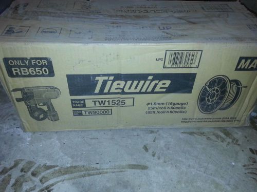 Tiewire max, tw1525, rebar tie wire,16 ga,steel,82 ft.,pk 50 for sale