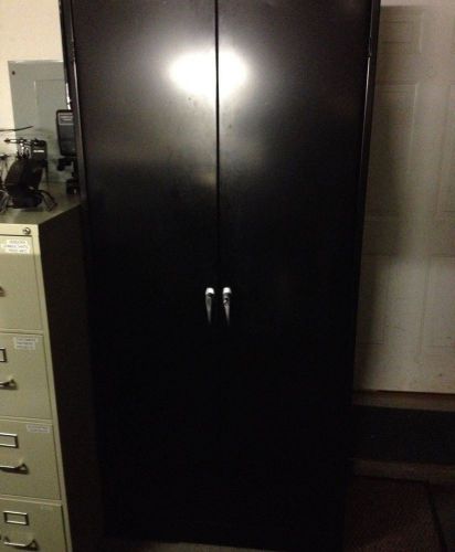 Tennsco industrial storage cabinet, W: 36, H: 72, D:18, Black