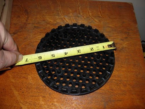 VINTAGE CAST IRON SAUSAGE STUFFER SMALL BOTTOM PLATE 6 3/8 IN. DIAMETER