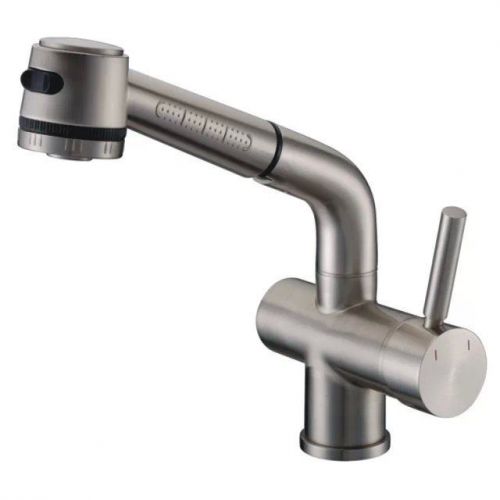 Single Handle pull-out Kitchen Faucet with Brushed Nickel Finnish (2070612BN-LF)
