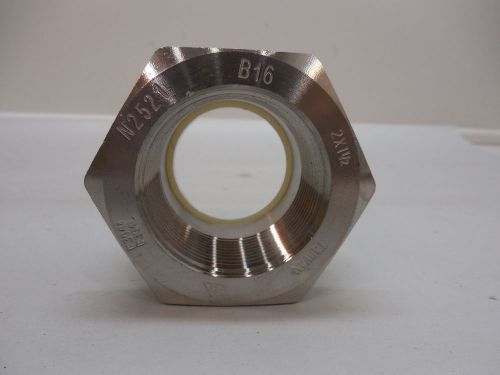 2&#034; x 1-1/4&#034; pipe reducing bushing  304 s.s. 3000 psi fitting n.p.t. new for sale