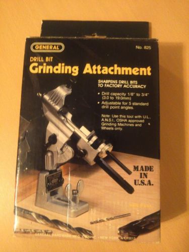 General No. 825 Drill bit Grinding attachment - Made in USA - new in box
