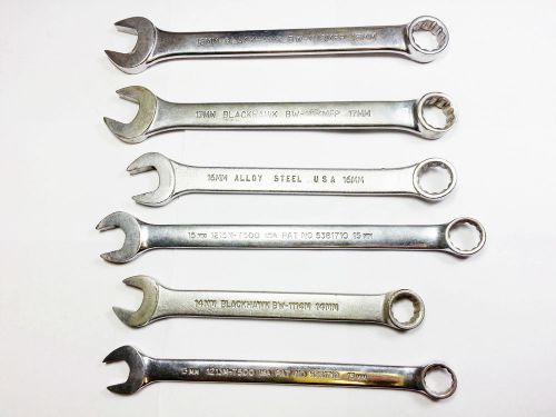 (Qty of 5) 13mm - 18mm Blackhawk  Proto 12 Point Combination Wrench Set (O 35)