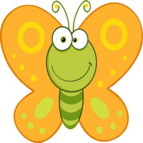 30 Custom Cartoon Butterfly Personalized Address Labels