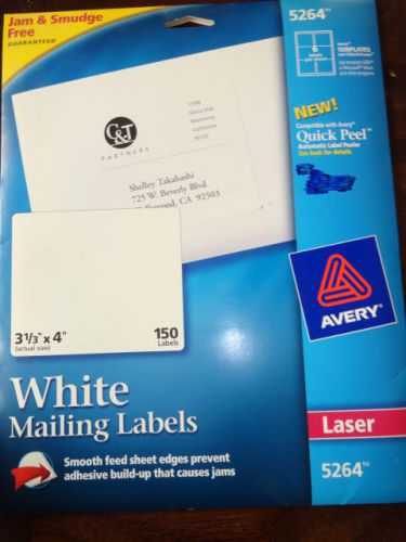 AVERY 5164 LASER WHITE MAILING LABELS 3-1/3&#034;x4&#034; 150CT. &#034;FREE SHIP&#034;