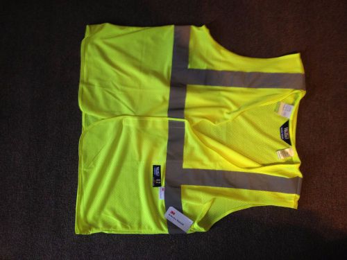 Ansi ii safety vest bright yellow reflective high visability walls work wear l for sale