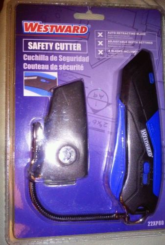 Westward 22xp80 safety utility knife, 5-3/4 in, blue/black for sale