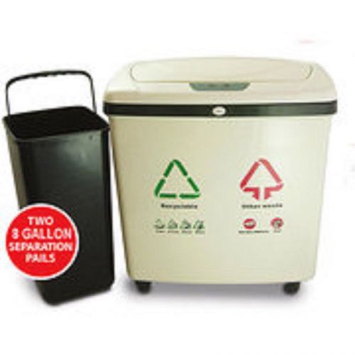 iTouchless Automatic16 Gallon Multi Compartment Recycling Bin