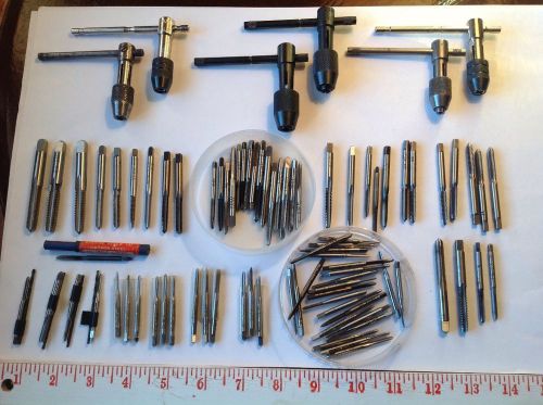 Assorted taps (80) and T Handle Drivers 6), various including Union, TRW, others