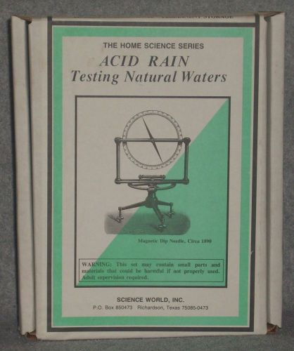 The home science series~acid rain~testing natural waters~great for homeschooling for sale