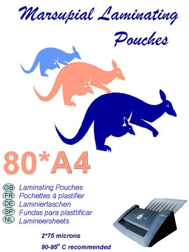 80 A4 laminating pouches laminator pouch laminate by Marsupial