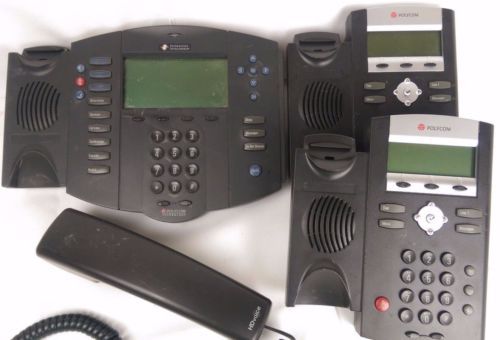 2 Polycom Soundpoint IP 335 VoIP POE Office Business Phones One 501