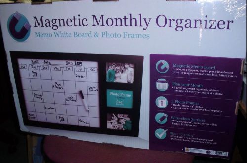 Home School Office Magnetic calendar white board Easy Wipe off 3 -4X6 photos
