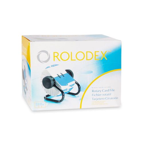 Rolodex 66704 Open Rotary File 500-Card Capacity 2-1/4&#034; x 4&#034; Black NEW