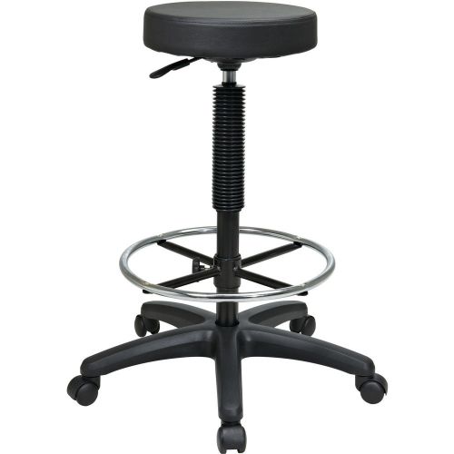 Office Star Products &#039;Work Smart&#039; Backless Drafting Stool with Nylon Base and Ad