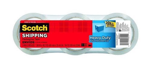 Scotch Heavy Duty Shipping Packaging Tape 1.88 Inches x 38.2 Yards 3 Rolls (3...