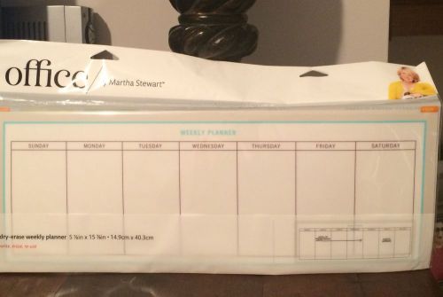 New Martha Stewart Office Dry Erase Weekly Planner Write Dry-Erase Re-Use