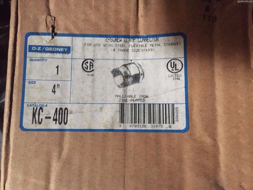 OZ Gedney KC-400 4 IN 2 SCREW CONN NEW FOR USE WITH STEEL FLXIBLE