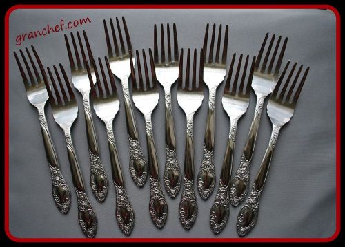 Salad / Cake Forks ~12 pieces ~SS~ Regency Pattern ~ New In Box!  Made In Japan!