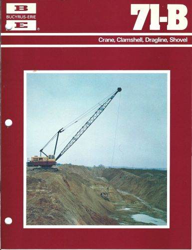 Equipment brochure - bucyrus-erie - 71-b clamshell crawler shovel 5 item (e3053 for sale