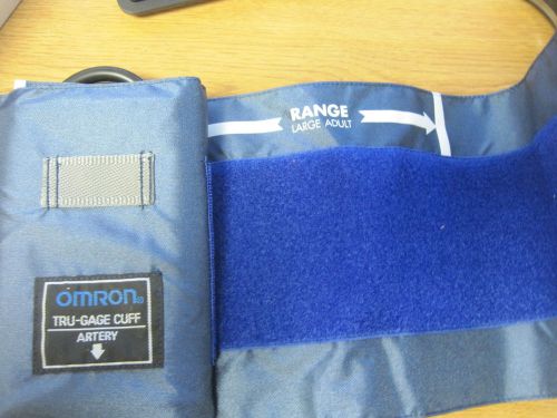 Omron Blood Pressure Cuff Adult lg Blue Nylon #21-031X Free Shipping New In Box