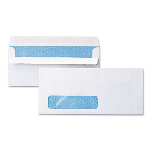 Universal one self-seal business envelope window security tint #10 white 500/box for sale