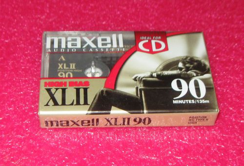 NEW MAXELL HIGH BIAS XLII 90 MINUTE BLANK CASSETTE TAPE