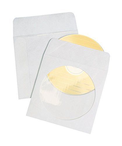 Quality Park Paper CD/DVD Sleeve  White  250 Sleeves 62905