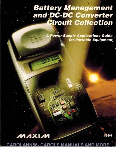 MAXIM Data Book1994 Battery Management &amp; DC-DC Converter Circuit Collection