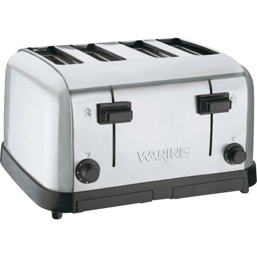 Waring commercial 4 slice toaster brushed chrome wide slots new in box for sale