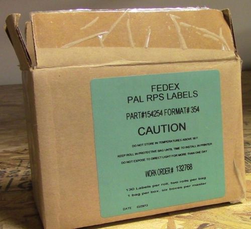 FedEx PAL RPS Labels Part# 156295 Format# f43, 925 Labels