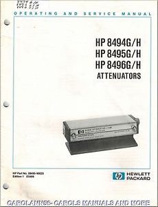 HP Manual 8496G-H 8495G-H 8596G-H ATTENUATORS