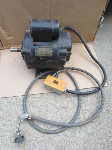 Vintage Deming Pump Motor 1/2 HP 1 PH 1740 RPM Shaft 3/4&#034; x 2 1/4&#034;